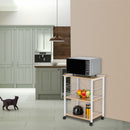 GAOMON 3 Layer Movable Microwave Oven Rack 60*40*73cm White