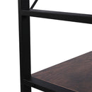 GAOMON Triple Wide 5 Tier Bookshelf Industrial Style Multipurpose Storage Rack Bookcases