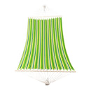 GAOMON 2 People Hammock with Wooden Poles Green Print Hanging Bed Green