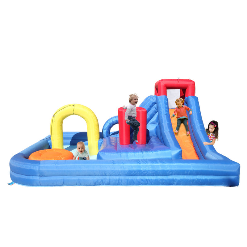 THBOXES Inflatable Castle Water Slide Bouncer Without Fan with Nozzle Arch 4.3x4x2.05m