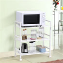 GAOMON 3-tier Widened Cart Multi-function Layer Cart Movable Storage Rack White