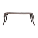 GAOMON 42.5 Inch Outdoor Leisure Couple Bench with Backrest Armrests Outdoor Stool