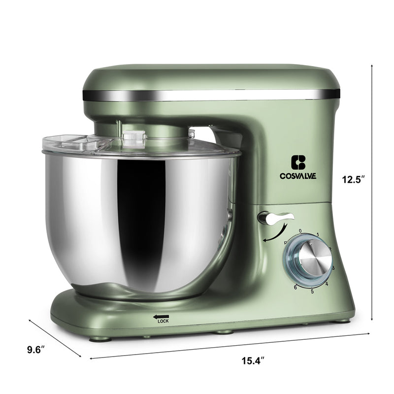 COSVALVE Kitchen Stand Mixer 6 Speed Dishwasher Safe Green