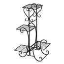 GAOMON 4-Tier Metal Shelves Flower Pot Plant Stand Display for Garden