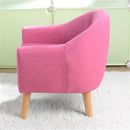 GAOMON Children Sofa with Detachable Cushion Household Living Room Rose Red