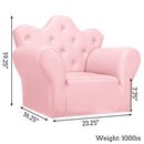 GAOMON Children Sofa Solid Wood Composite Board Crown-Shape Single Sofa Pink