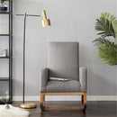 GAOMON Rocking Chair Retro Lounge Chair Relax Chair with Cushion Light Grey