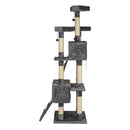GAOMON 66 Inch Sisal Cat Climbing Frame Cat Tree Tower Cat Pet Toy GREY