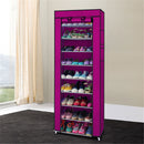 GAOMON 10-layer Shoe Rack Room-Saving Shoe Cabinet Rose Red