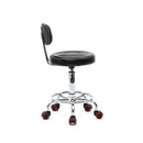 GAOMON Rolling Swivel PU Leather Salon Stool Office Chair with Back Support Black