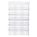 GAOMON 3 Rows 12-tier Portable Shoe Rack Organizer Shoe Cabinet 122 x 32 x 180cm White