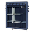 GAOMON 69" Clothing Organizer Wardrobe Storage Closet Clothes Portable Wardrobe Navy Blue