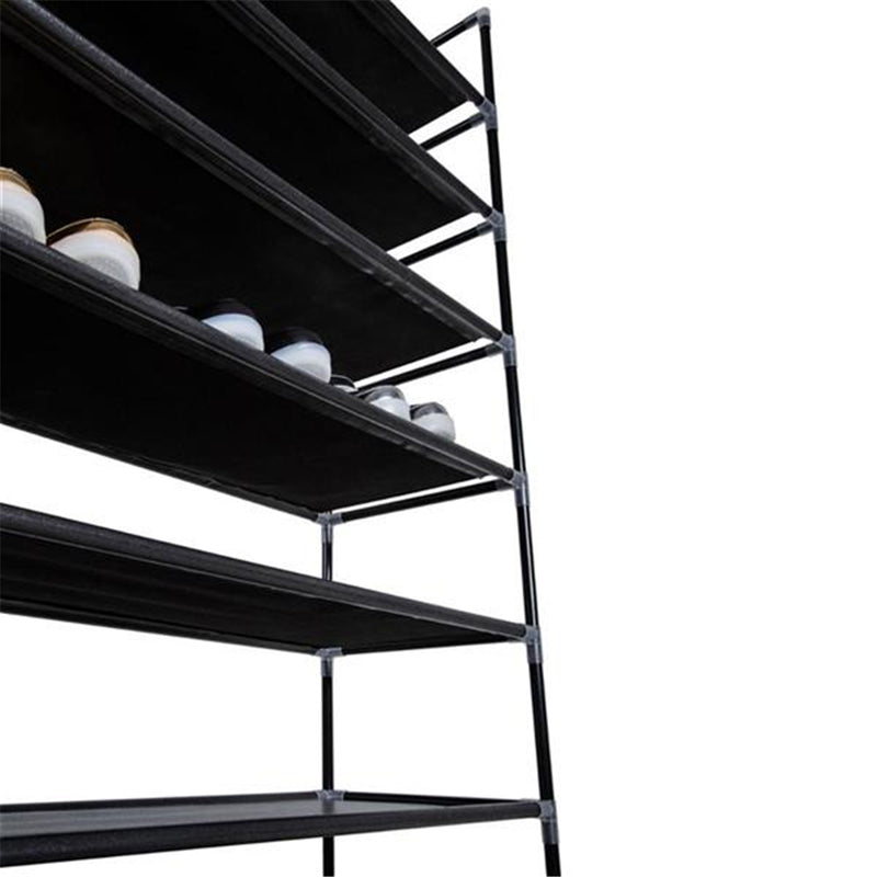 RONSHIN Shoe Rack Organizer Storage Shoe Shelves 10-tier Stand Black