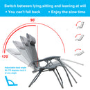 GAOMON Latex Rope Chair Patio Recliners Padded Folding Chair Wide Chaise Lounge Black