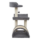 GAOMON Cat Condo Set 28-inch Tree Tower Scratching Post Step Ladder Grey