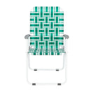 GAOMON 2pcs Beach Chair Steel Tube Bearing 120kg Folding Beach Chair Light Green Stripes