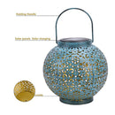 GAOMON 600mAh Solar Lantern Lights for Hanging Table Outdoor Solar Light Blue