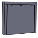 GAOMON 7 Layers 14 Grids Shoe Cabinet Storage Rack 110*28*115cm GREY