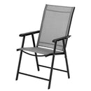 GAOMON 4pcs/set Portable Folding Chairs with Armrests Grey