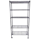 GAOMON 165*90*35 Shelving Rack Storage Rack 5-Layer Metal Rack Black