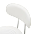 GAOMON Salon Stool Leather Sponge Adjustable Spa Bar Stool White