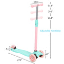 GAOMON Toddlers Scooter Non-foldable 3-speed Adjustment Scooter Blue Pink