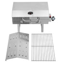 ZOKOP Portable Gas Grill Stove Square Stainless Steel Bbq Stove Silver