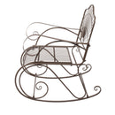 GAOMON Iron Wire Single Rocking Chair with Backrest Simple Classic Lightweight Chair