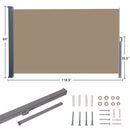 GAOMON Outdoor Side Pull Shed 300x160cm Rectangle Office Partition Coffee