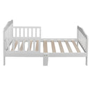 GAOMON Wooden Baby Toddler Bed Pine Children Bedroom Furniture with Safety Guardrail