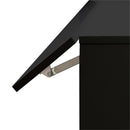 GAOMON TV Stand with Colorful Light Strip Wall-mounted TV Cabinet Black