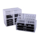 GAOMON 4Pcs/Set Makeup Organizer Plastic Cosmetic Storage Drawers Display Box Transparent