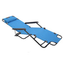 GAOMON Portable Camping Outdoor Seat Lounge Travel Folding Dual-use Extended Recliner Blue
