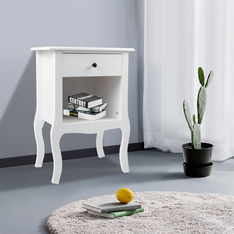 AMYOVE Premium Night Stands with Storage Drawer Shelf Bedside Table End Table