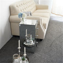 GAOMON Mirrored Nightstand Bedside End Table with 3-Drawers for Bedroom Mini Cabinet