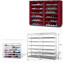 GAOMON Shoe Cabinet 6-layer Double-row 12-Compartment Shoe Organizer Brown