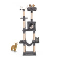 BEESCLOVER Cat Tree Toy Plush Indoor Multistory Cat Tree Toys Cat Climbing Frame Toy Grey