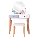 GAOMON Dressing Table Bedroom Solid Wood Simple Dressing Table White