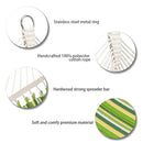 GAOMON 2 People Hammock with Wooden Poles Green Print Hanging Bed Green