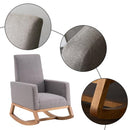 GAOMON Rocking Chair Retro Lounge Chair Relax Chair with Cushion Light Grey