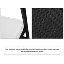 GAOMON 3pcs Single Rocking Chair Coffee Table Set Comfortable Weather-Resistant UV-Resistant