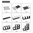 GAOMON 3-Tier 6-Cube Storage Rack Closet Organizer Staircase Organizer Black