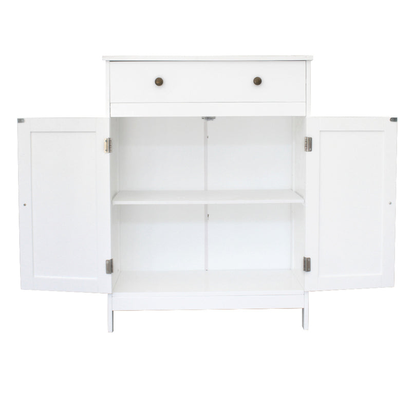 AMYOVE Mdf Bathroom Cabinet with 2 Door Drawer Space-Saving Storage Cabinet