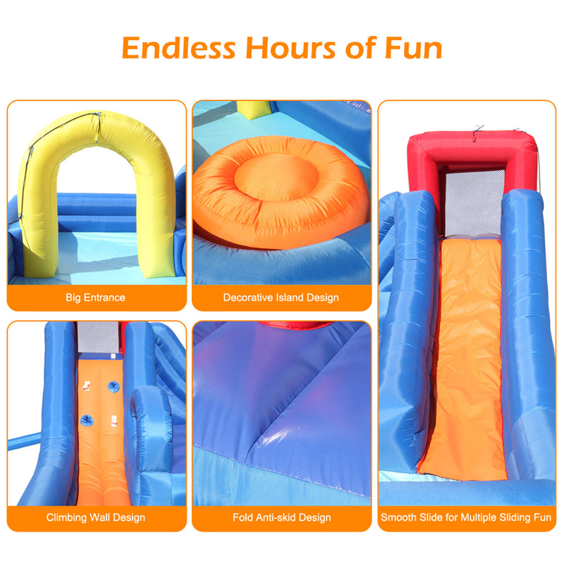 THBOXES Inflatable Castle Water Slide Bouncer Without Fan with Nozzle Arch 4.3x4x2.05m