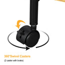 GAOMON 3-tier Wine Rack Cart Kitchen Rolling Storage Bar Wood Table Serving Trolley Black