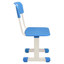 GAOMON Student Table Chair Set Adjustable White Paint Wood Grain Surface Plastic Blue