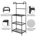 GAOMON 4-tier Kitchen Shelf with Wire Mesh Storage Rack Black