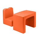 GAOMON Children Sofa 49*32*39cm Rectangular 2-in-1 Sofa and Table Orange