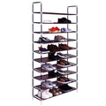 RONSHIN 100cm 10 Tiers Shoe Rack Super Wide Extra Large Simple Assembly Shoe Shelf