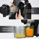 ZOKOP Electric Juicer 2-speed Mechanical Horizontal Juicer Machine Black